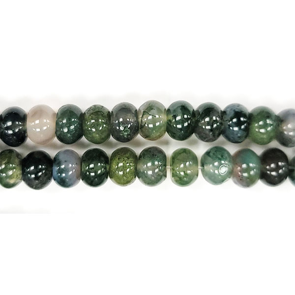 MOSS AGATE RONDELL 08MM